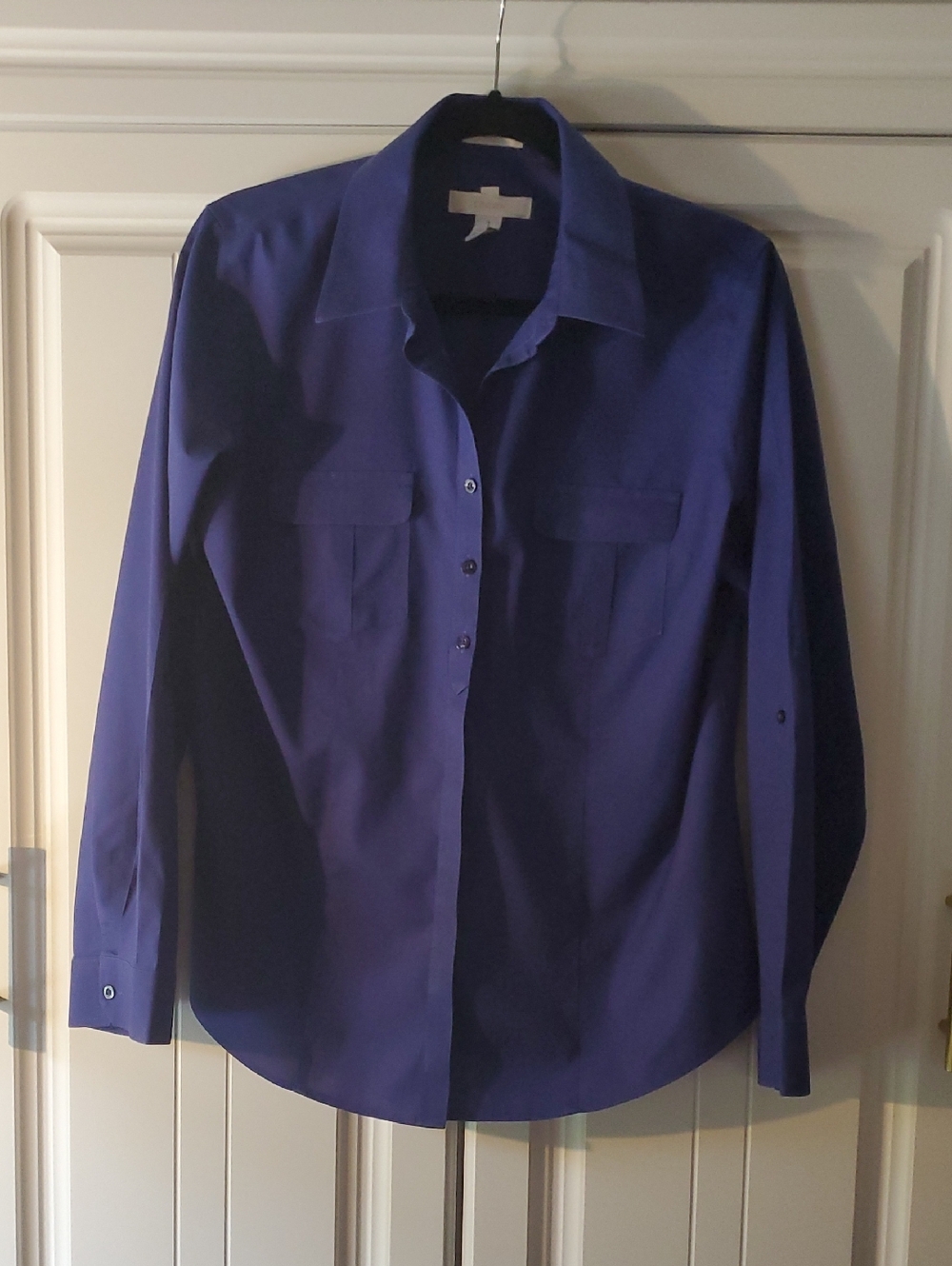 Chico's Women's Button-Down Shirt in Royal Blue
